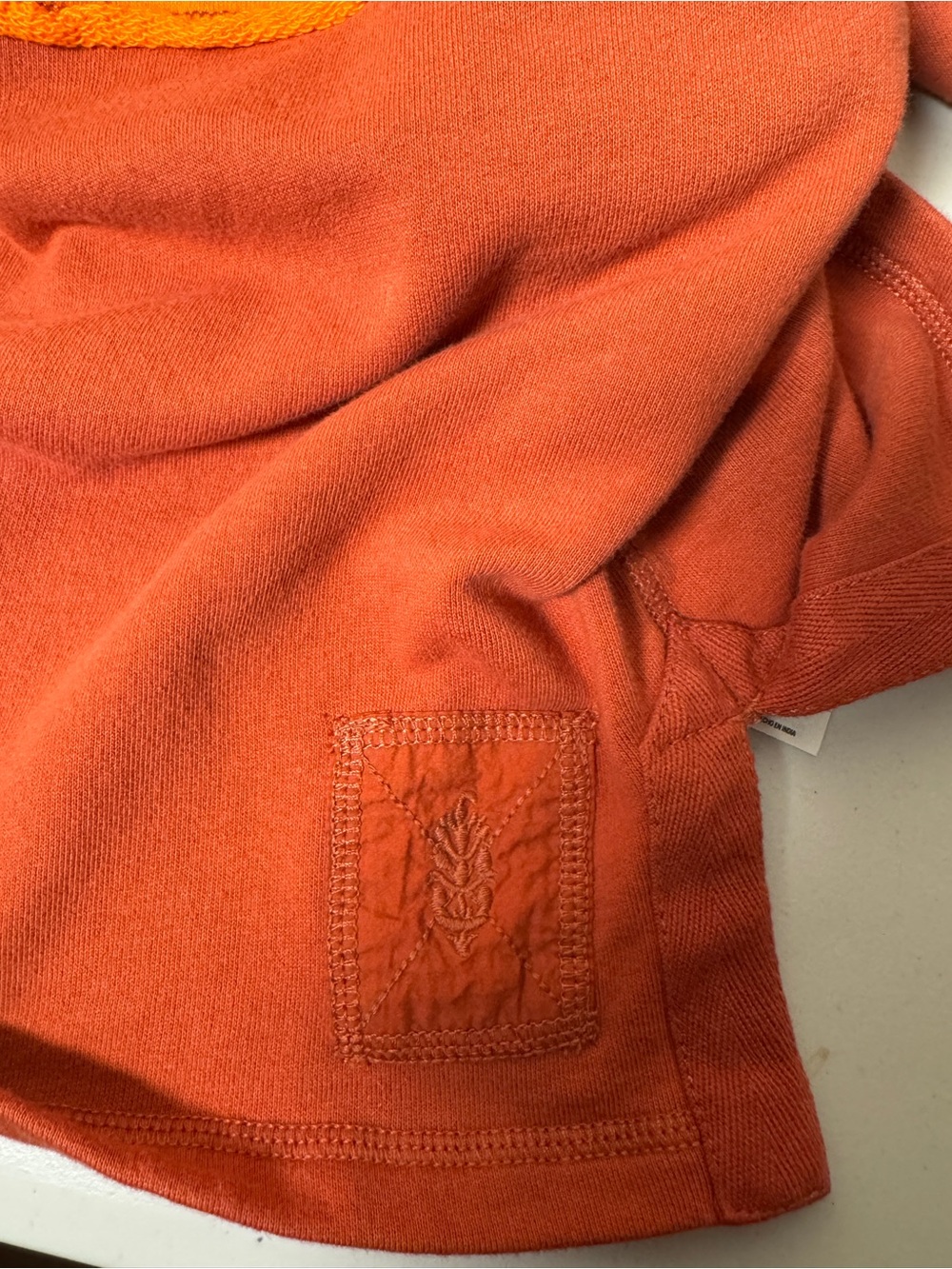 Free People Colorblock Rugby Pullover - Yellow, Orange, Rust - Picture 6 of 12